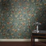 House of Hackney Gaia Wallpaper in Prussian Blue House of Hackney Gaia wallpaper in Prussian Blue, blooms and foliage in blue