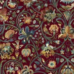 House of Hackney Gaia wallpaper in Vermillion, blooms and foliage in vermillion