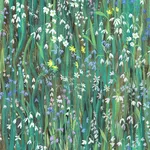 House of Hackney Galanthi wallpaper in Viridis, blooms and foliage in viridis