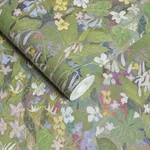 House of Hackney Gardenia wallpaper in Verde, blooms and foliage in verde