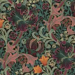 House of Hackney Golden Lily wallpaper in Apatite, blooms and foliage in apatite