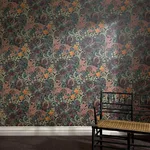 House of Hackney Golden Lily wallpaper in Apatite, blooms and foliage in apatite
