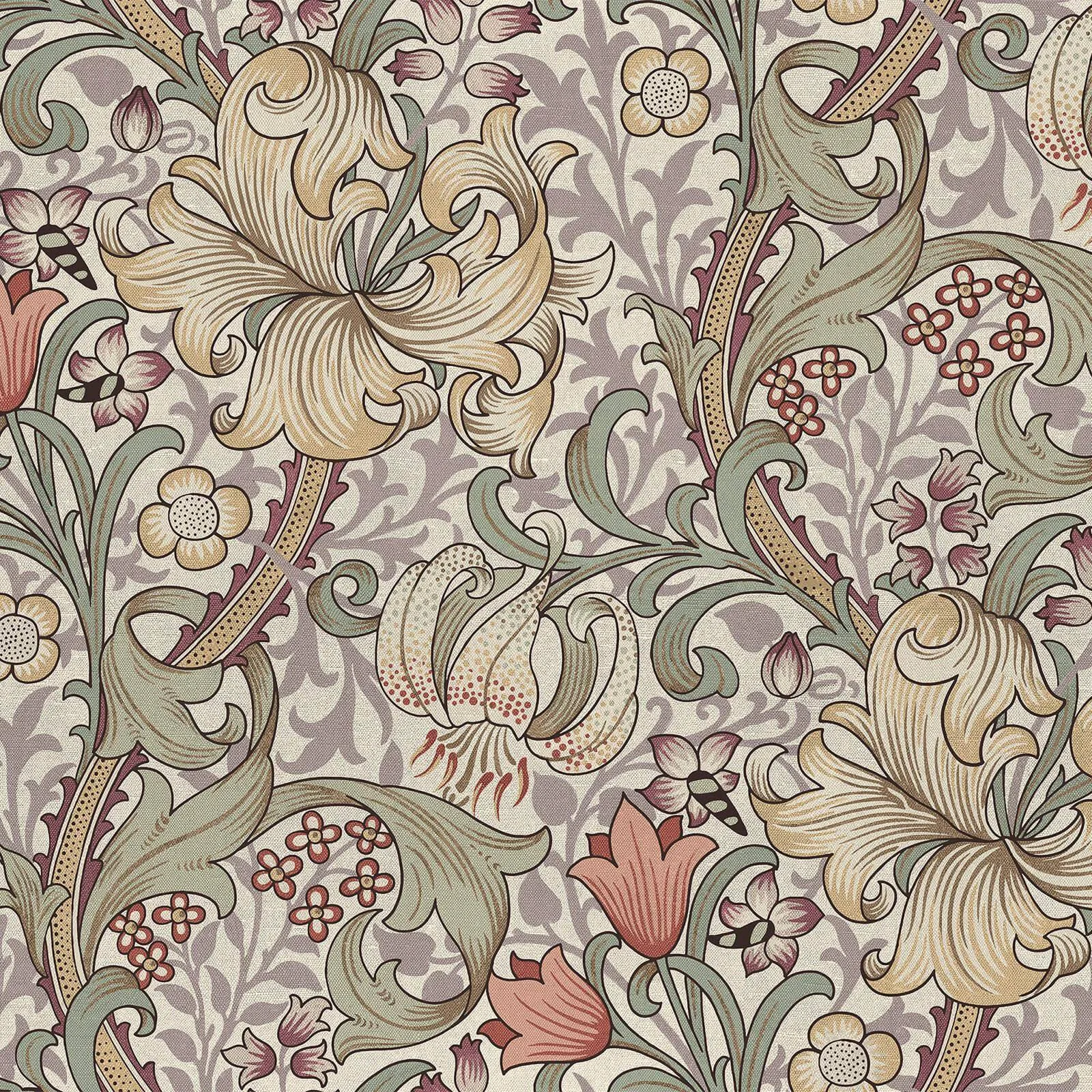 House of Hackney Golden Lily wallpaper in Cirrus, blooms and foliage in cirrus