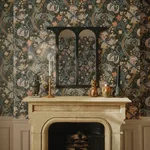 House of Hackney Golden Lily Wallpaper in Euphorbia House of Hackney Golden Lily wallpaper in Euphorbia, foliage in euphorbia