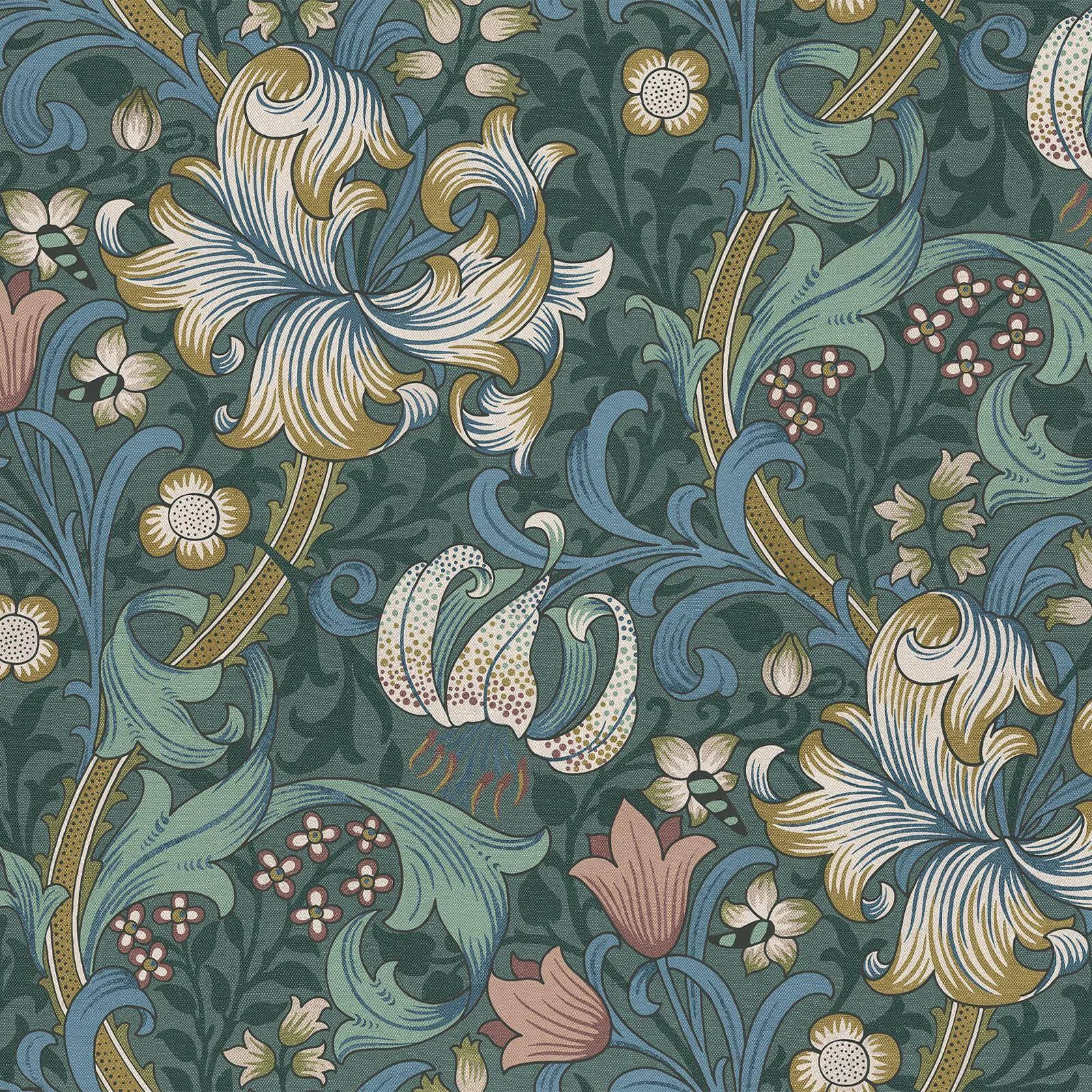 House of Hackney Golden Lily wallpaper in Euphorbia, foliage in euphorbia