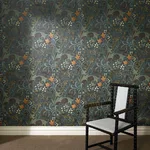 House of Hackney Golden Lily Wallpaper in Midnight House of Hackney Golden Lily wallpaper in Midnight, blooms and foliage in midnight