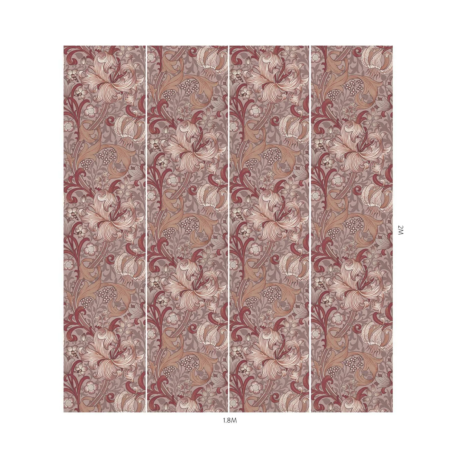 House of Hackney Golden Lily Wallpaper in Tourmaline House of Hackney Golden Lily wallpaper in Tourmaline, blooms and foliage in tourmaline