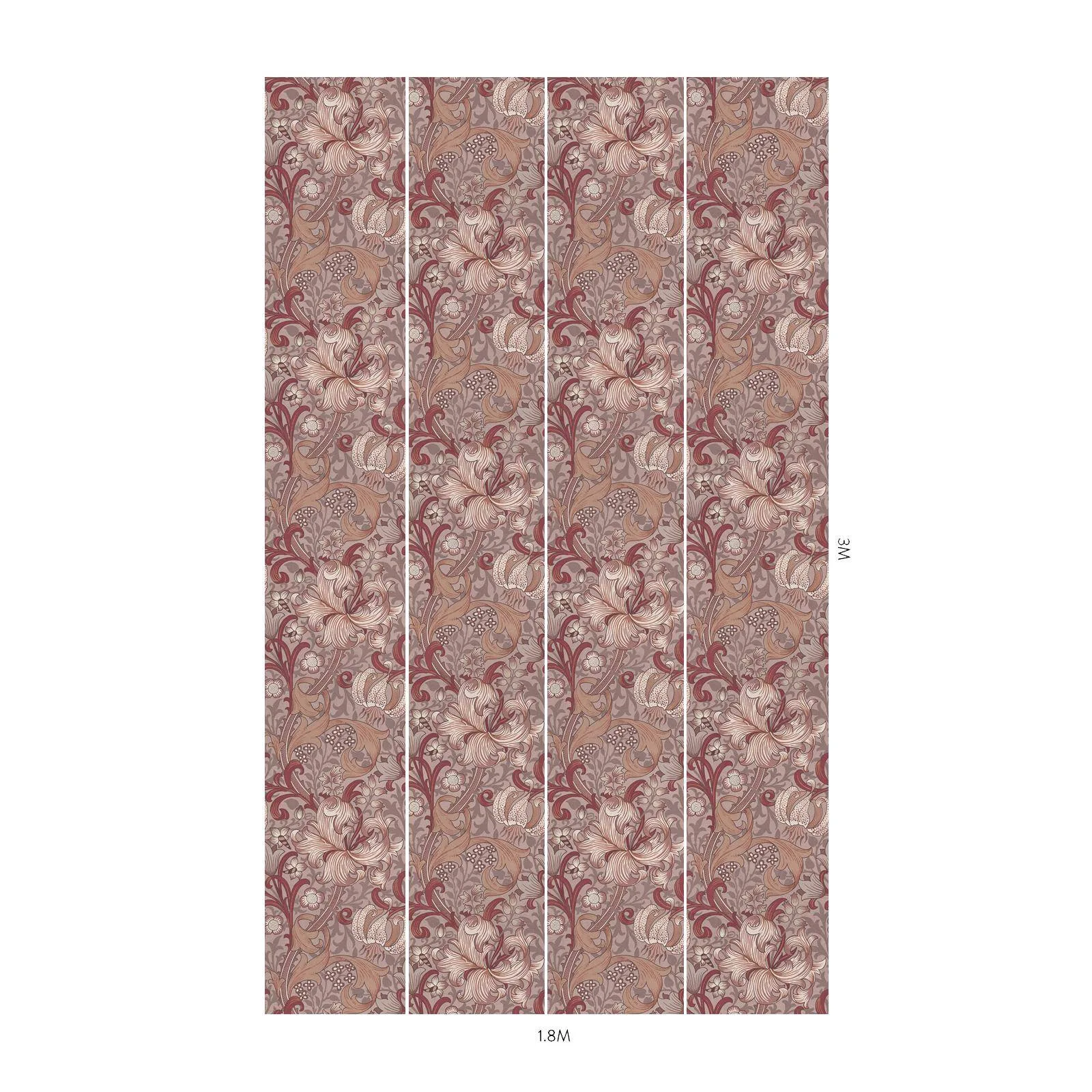 House of Hackney Golden Lily Wallpaper in Tourmaline House of Hackney Golden Lily wallpaper in Tourmaline, blooms and foliage in tourmaline