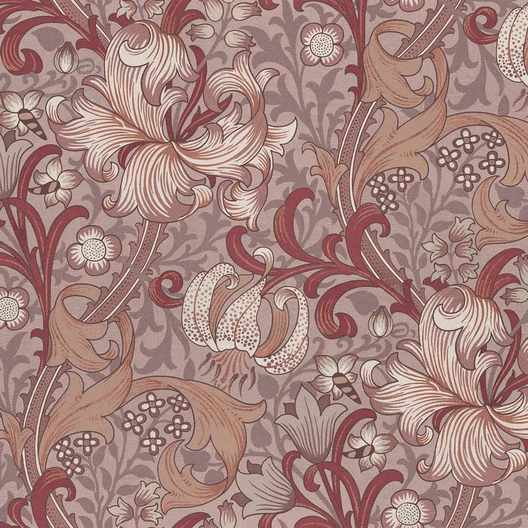 House of Hackney Golden Lily wallpaper in Tourmaline, blooms and foliage in tourmaline