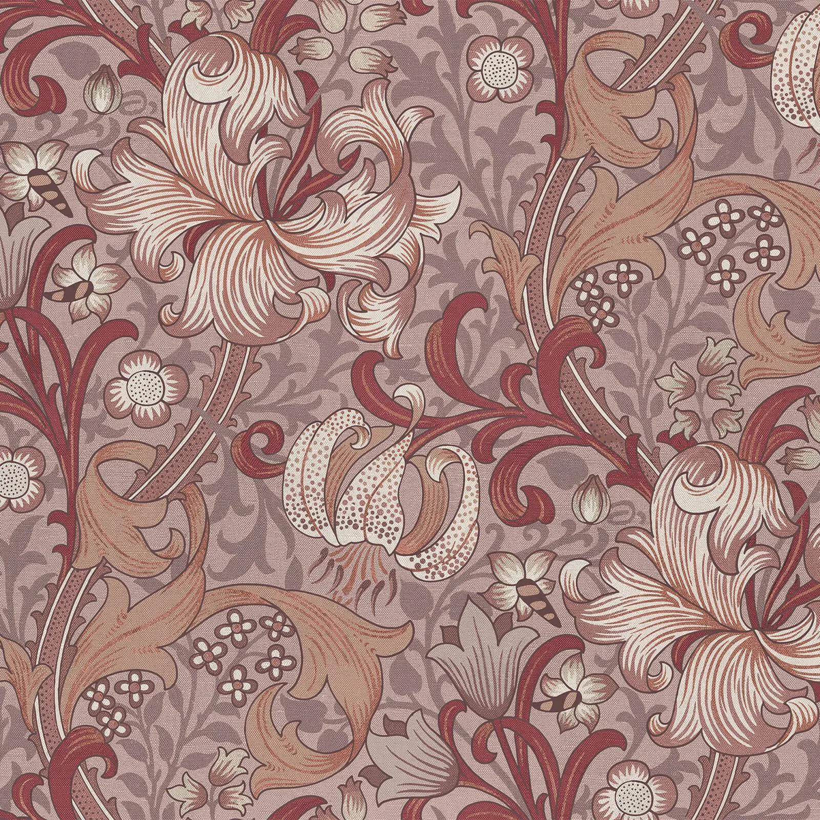 House of Hackney Golden Lily wallpaper in Tourmaline, blooms and foliage in tourmaline