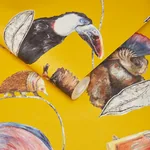 House of Hackney Hackney Empire Wallpaper in Ochre House of Hackney Hackney Empire wallpaper in Ochre, animal markings and trees in ochre