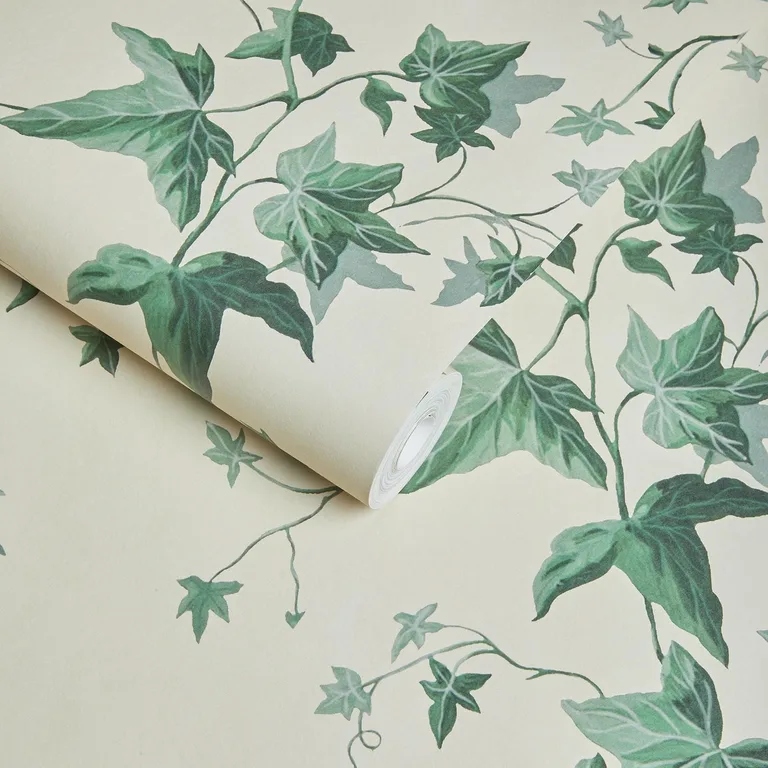 House of Hackney Hedera wallpaper in Viridian, foliage and scenic vignettes in viridian