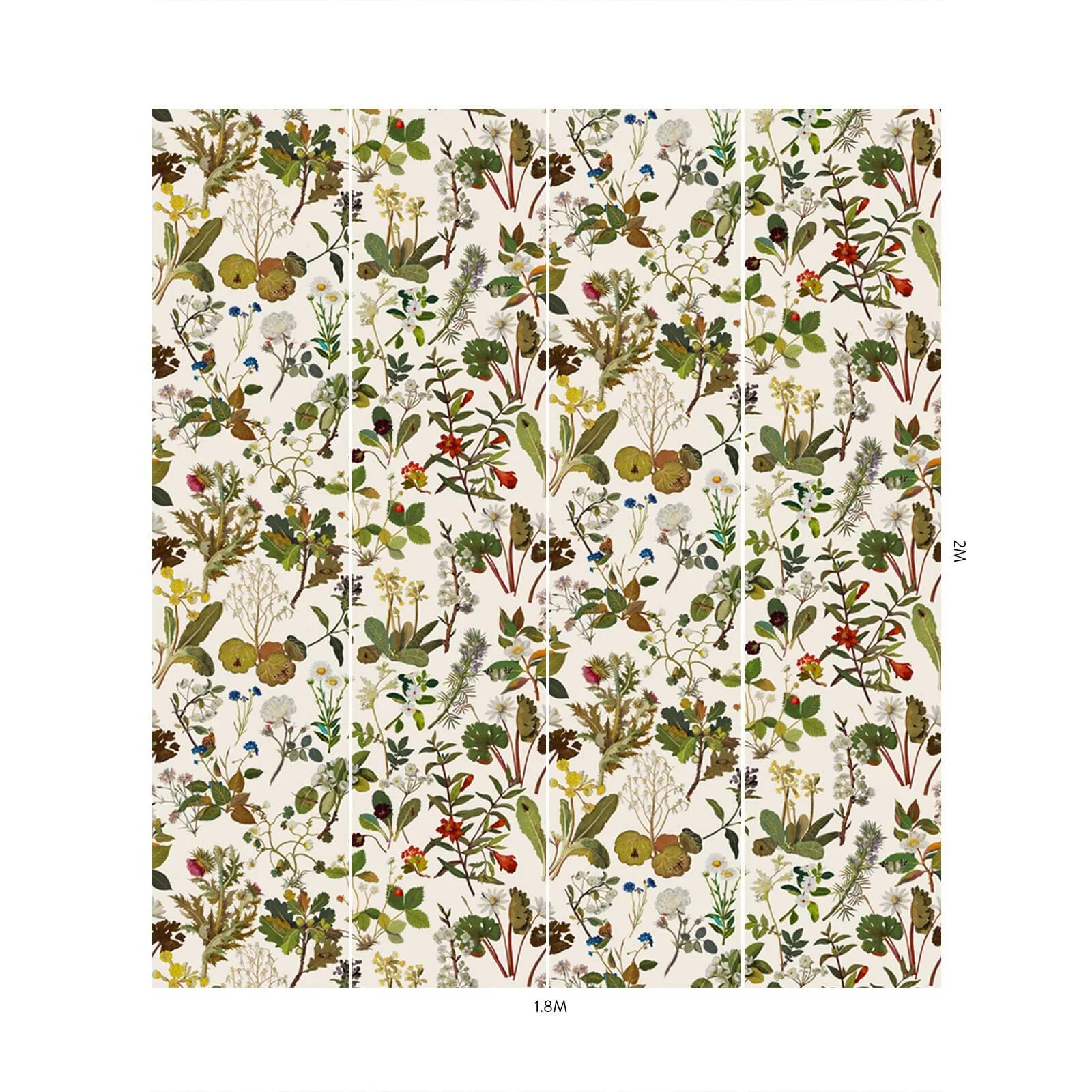 House of Hackney Herbarium Wallpaper in Ecru House of Hackney Herbarium wallpaper in Ecru, blooms and foliage in ecru