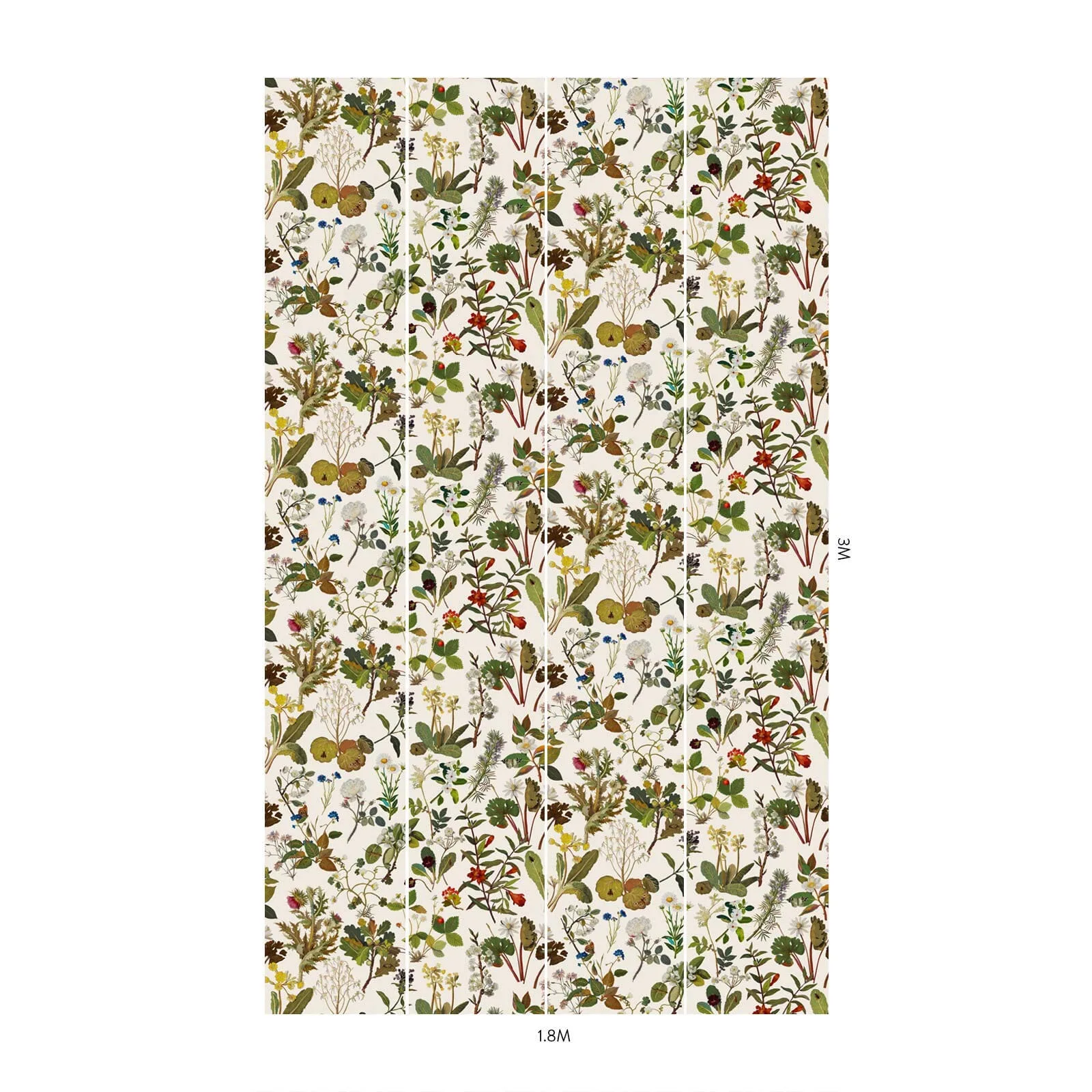 House of Hackney Herbarium Wallpaper in Ecru House of Hackney Herbarium wallpaper in Ecru, blooms and foliage in ecru
