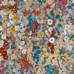 House of Hackney Hollyhocks Wallpaper in Autumn House of Hackney Hollyhocks wallpaper in Autumn, blooms and foliage in autumn