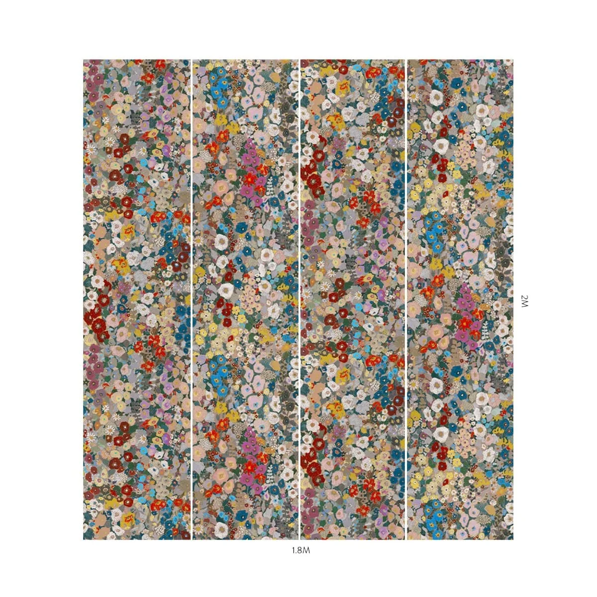 House of Hackney Hollyhocks Wallpaper in Autumn House of Hackney Hollyhocks wallpaper in Autumn, blooms and foliage in autumn