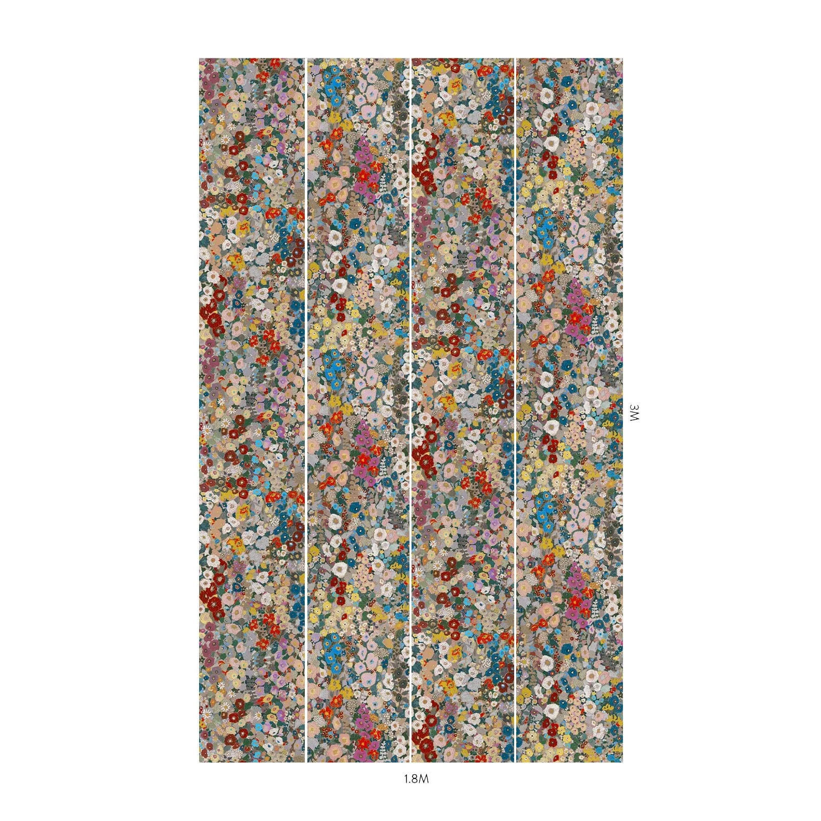 House of Hackney Hollyhocks Wallpaper in Autumn House of Hackney Hollyhocks wallpaper in Autumn, blooms and foliage in autumn