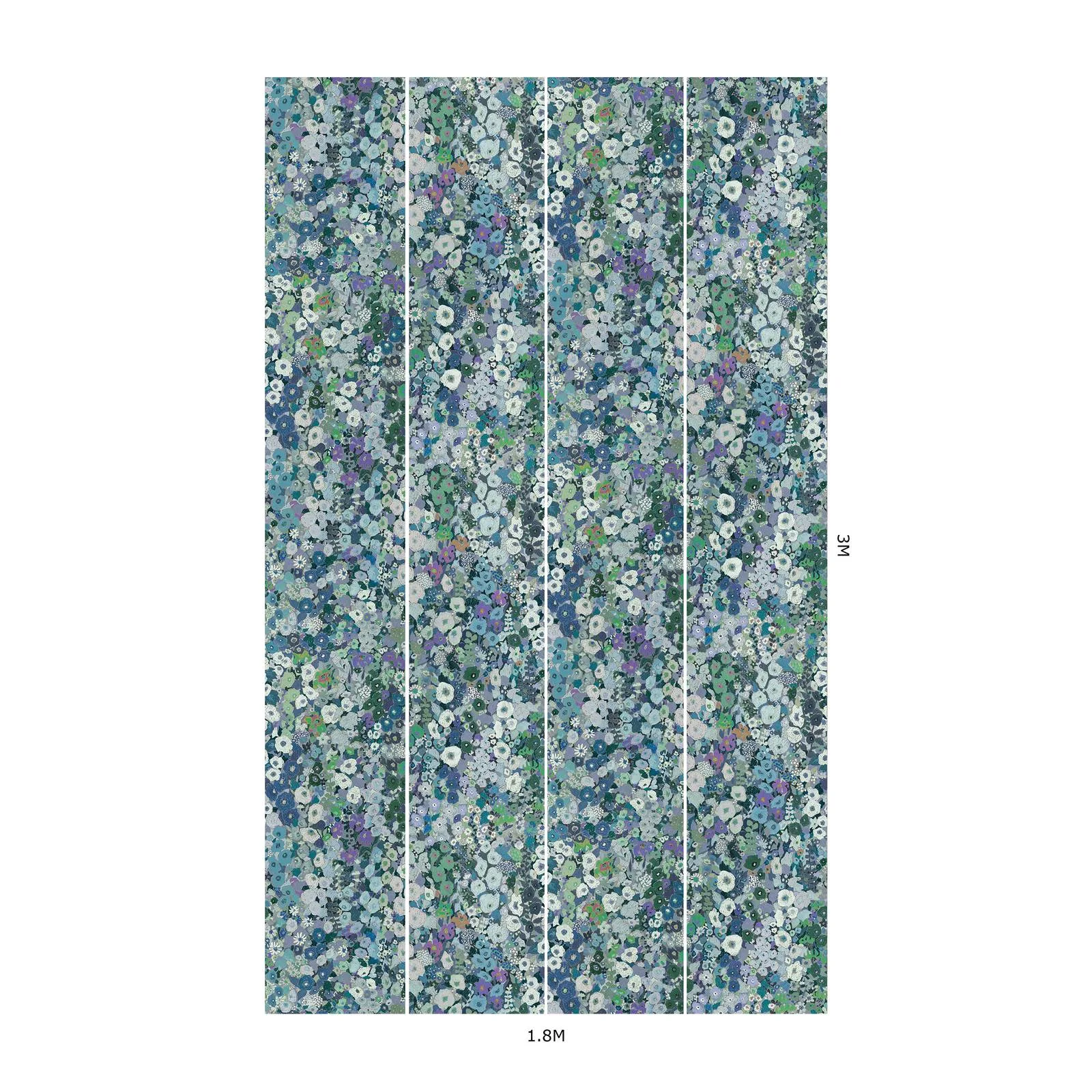 House of Hackney Hollyhocks Wallpaper in Dew House of Hackney Hollyhocks wallpaper in Dew, blooms and foliage in dew