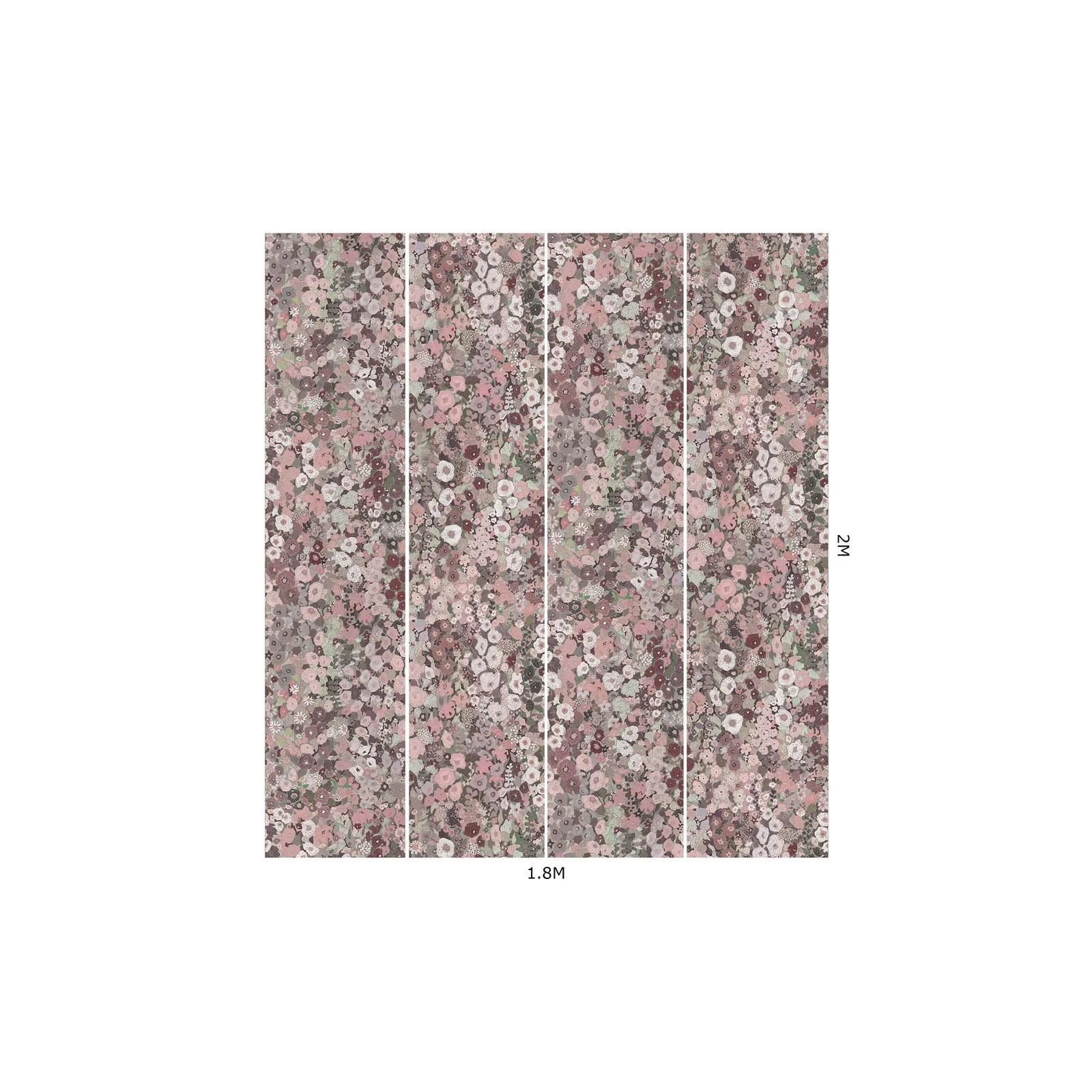 House of Hackney Hollyhocks wallpaper in Earth, blooms and foliage in earth