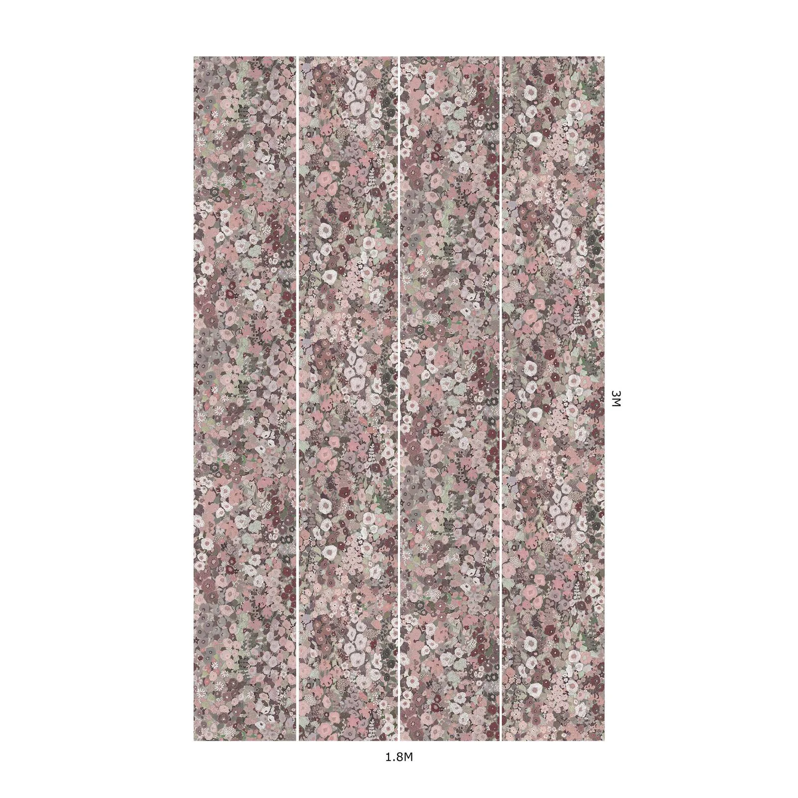 House of Hackney Hollyhocks wallpaper in Earth, blooms and foliage in earth