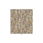 House of Hackney Hollyhocks wallpaper in Flax, blooms and foliage in flax