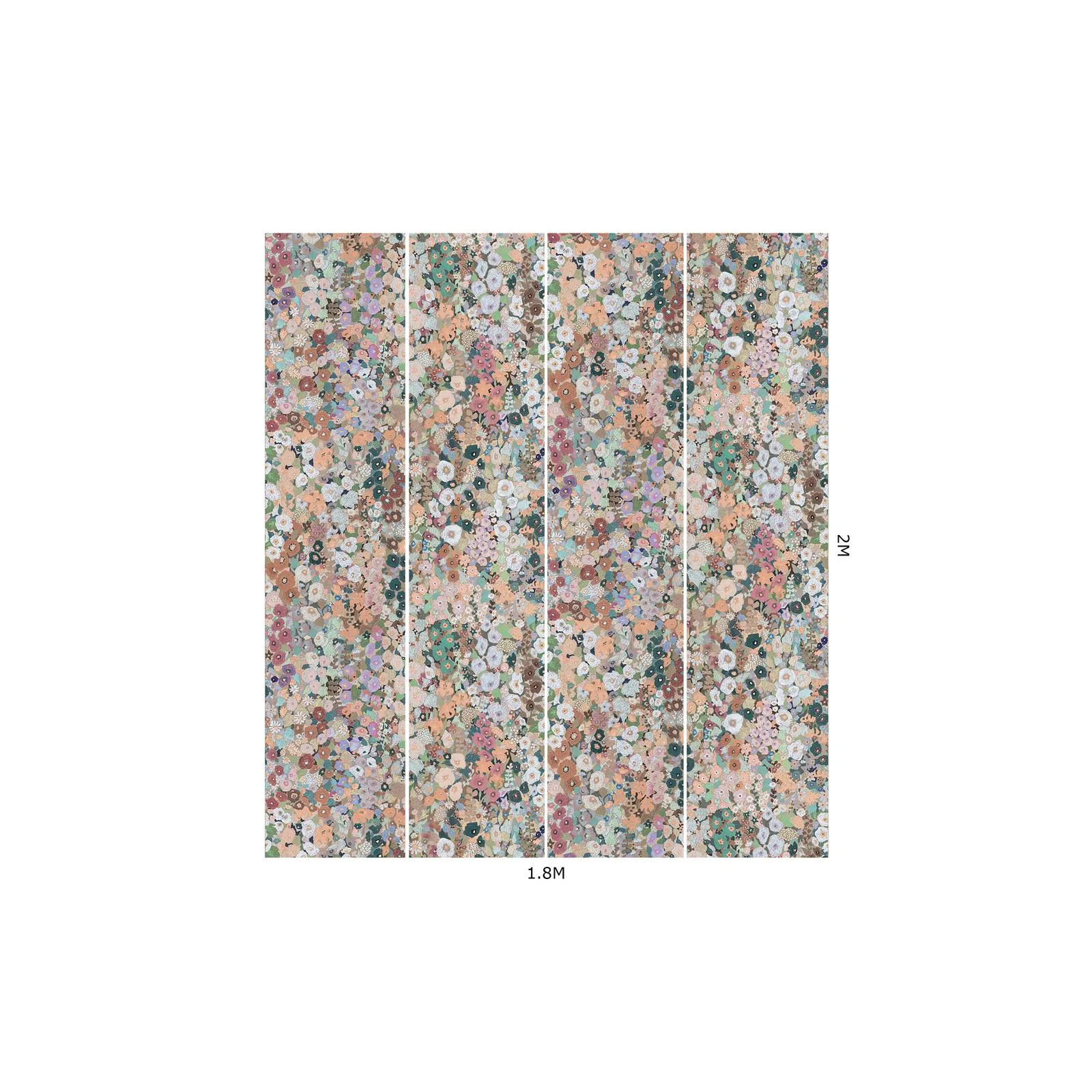 House of Hackney Hollyhocks Wallpaper in Prairie House of Hackney Hollyhocks wallpaper in Prairie, blooms and foliage in prairie