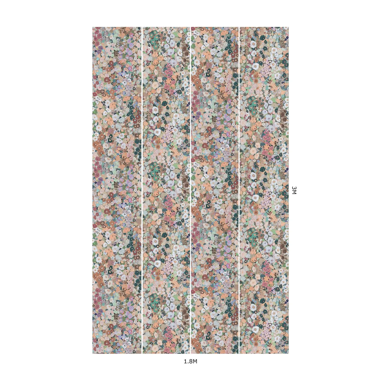 House of Hackney Hollyhocks Wallpaper in Prairie House of Hackney Hollyhocks wallpaper in Prairie, blooms and foliage in prairie