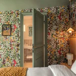House of Hackney Hollyhocks wallpaper in Summer, blooms and foliage in summer