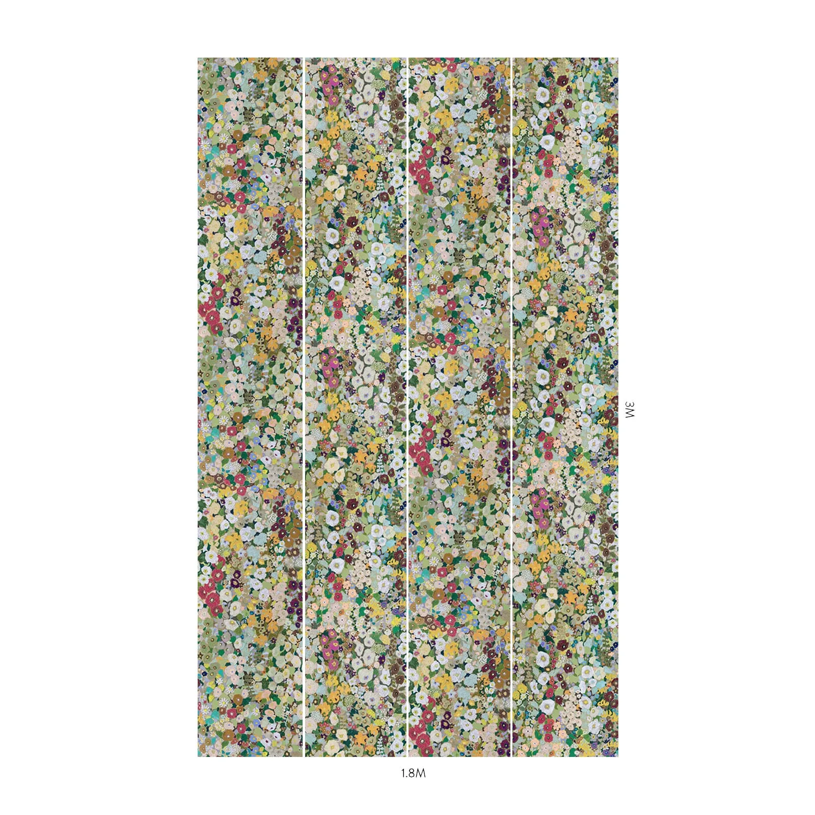 House of Hackney Hollyhocks wallpaper in Summer, blooms and foliage in summer