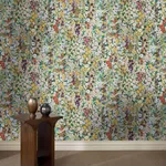 House of Hackney Hollyhocks wallpaper in Summer, blooms and foliage in summer