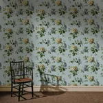 House of Hackney Hortensia wallpaper in Sky, blooms and foliage in sky