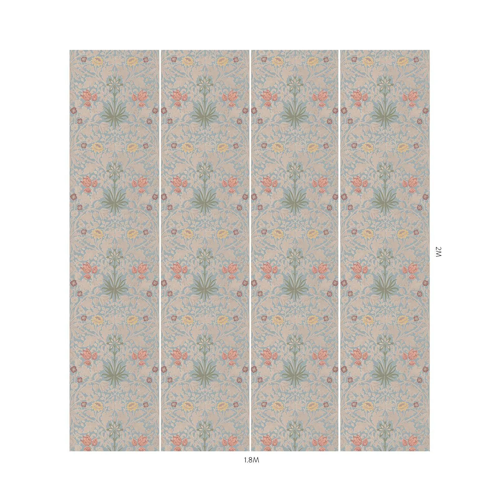 House of Hackney Hyacinth Novellus Wallpaper in Byzantine Blue House of Hackney Hyacinth Novellus wallpaper in Byzantine Blue, blooms and foliage in blue