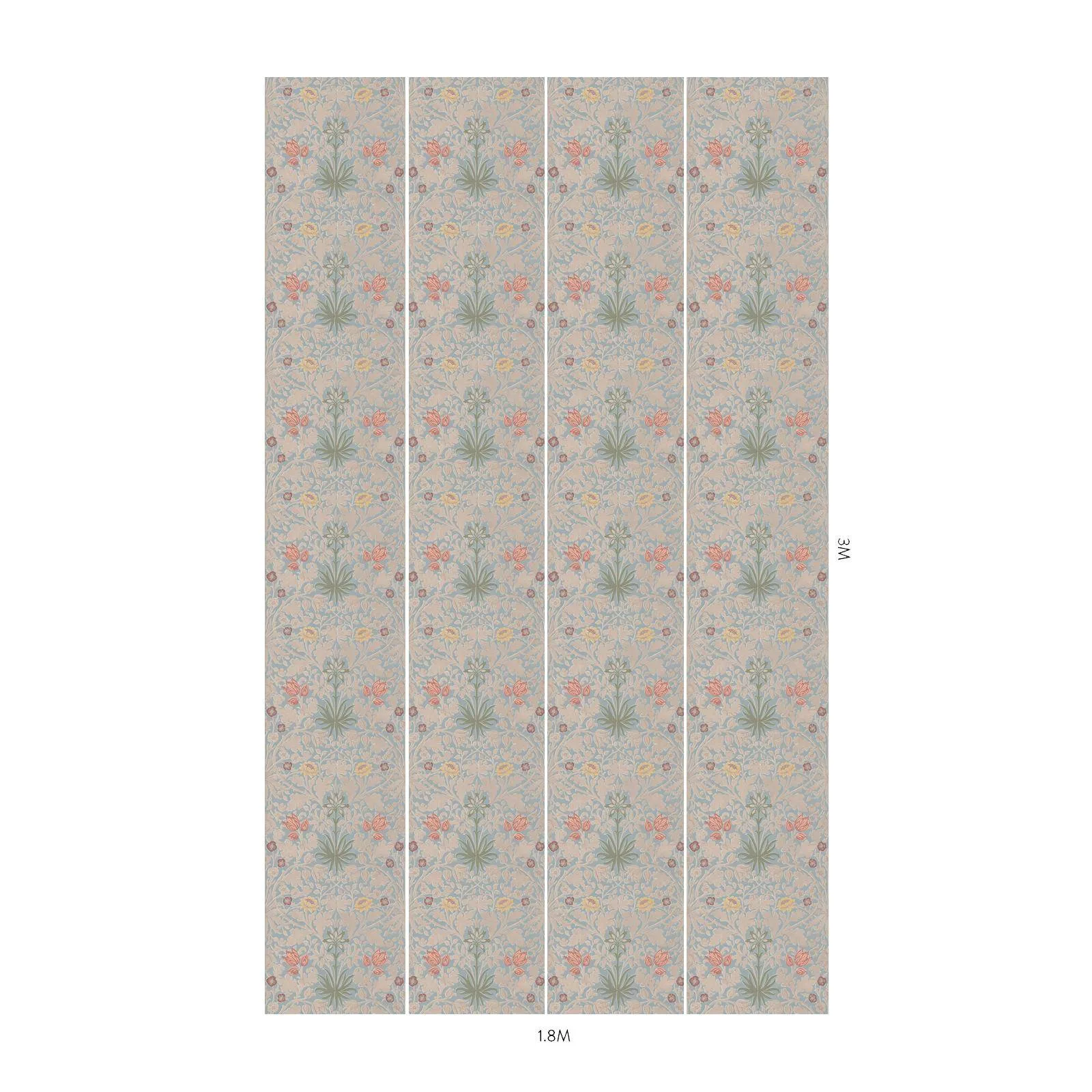 House of Hackney Hyacinth Novellus Wallpaper in Byzantine Blue House of Hackney Hyacinth Novellus wallpaper in Byzantine Blue, blooms and foliage in blue