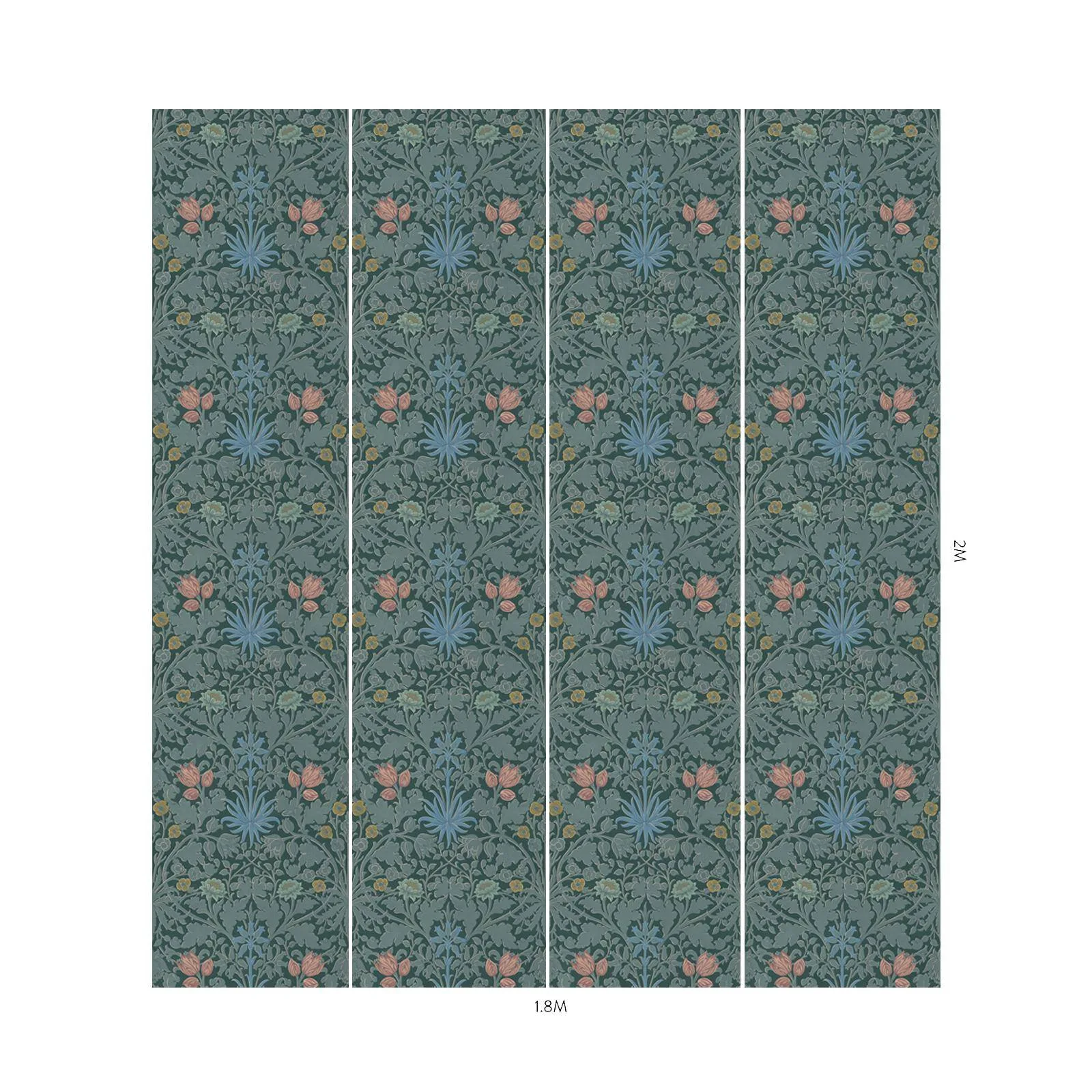 House of Hackney Hyacinth Novellus wallpaper in Euphorbia, foliage in euphorbia