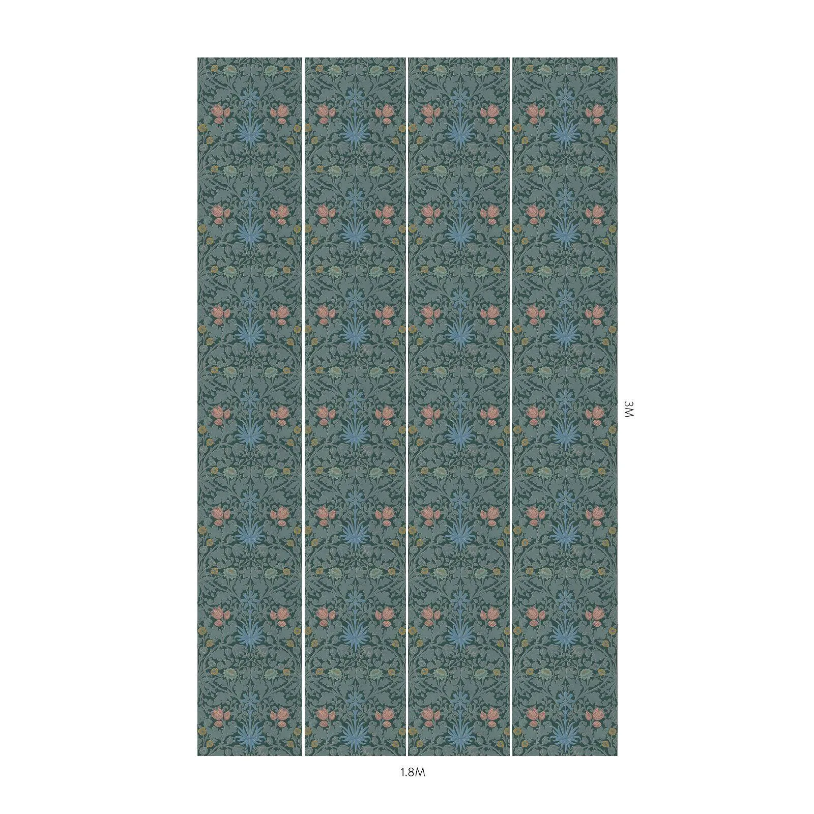 House of Hackney Hyacinth Novellus wallpaper in Euphorbia, foliage in euphorbia