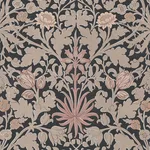 House of Hackney Hyacinth Novellus Wallpaper in Noir House of Hackney Hyacinth Novellus wallpaper in Noir, blooms and foliage in noir