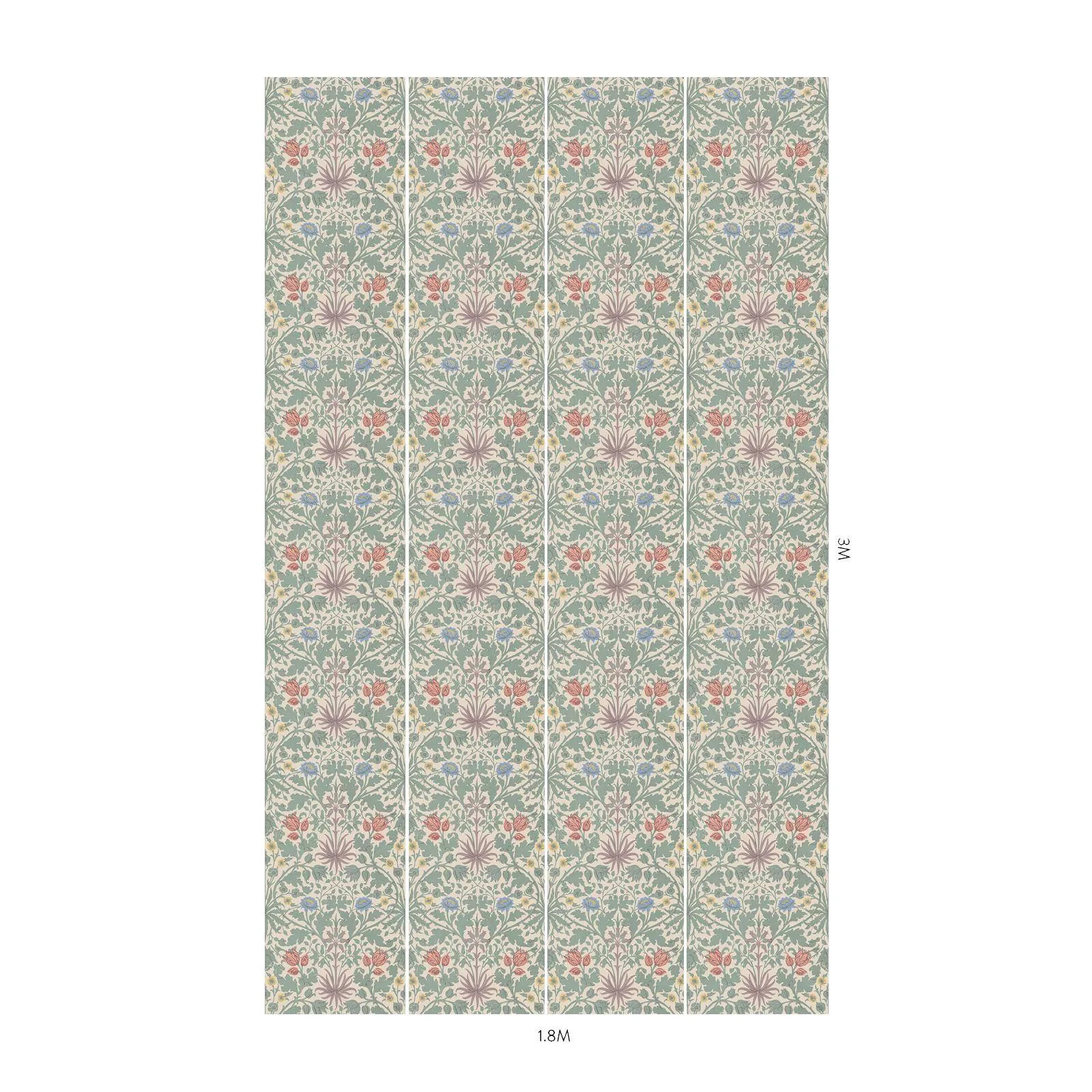 House of Hackney Hyacinth Novellus Wallpaper in Phlox House of Hackney Hyacinth Novellus wallpaper in Phlox, blooms and foliage in phlox