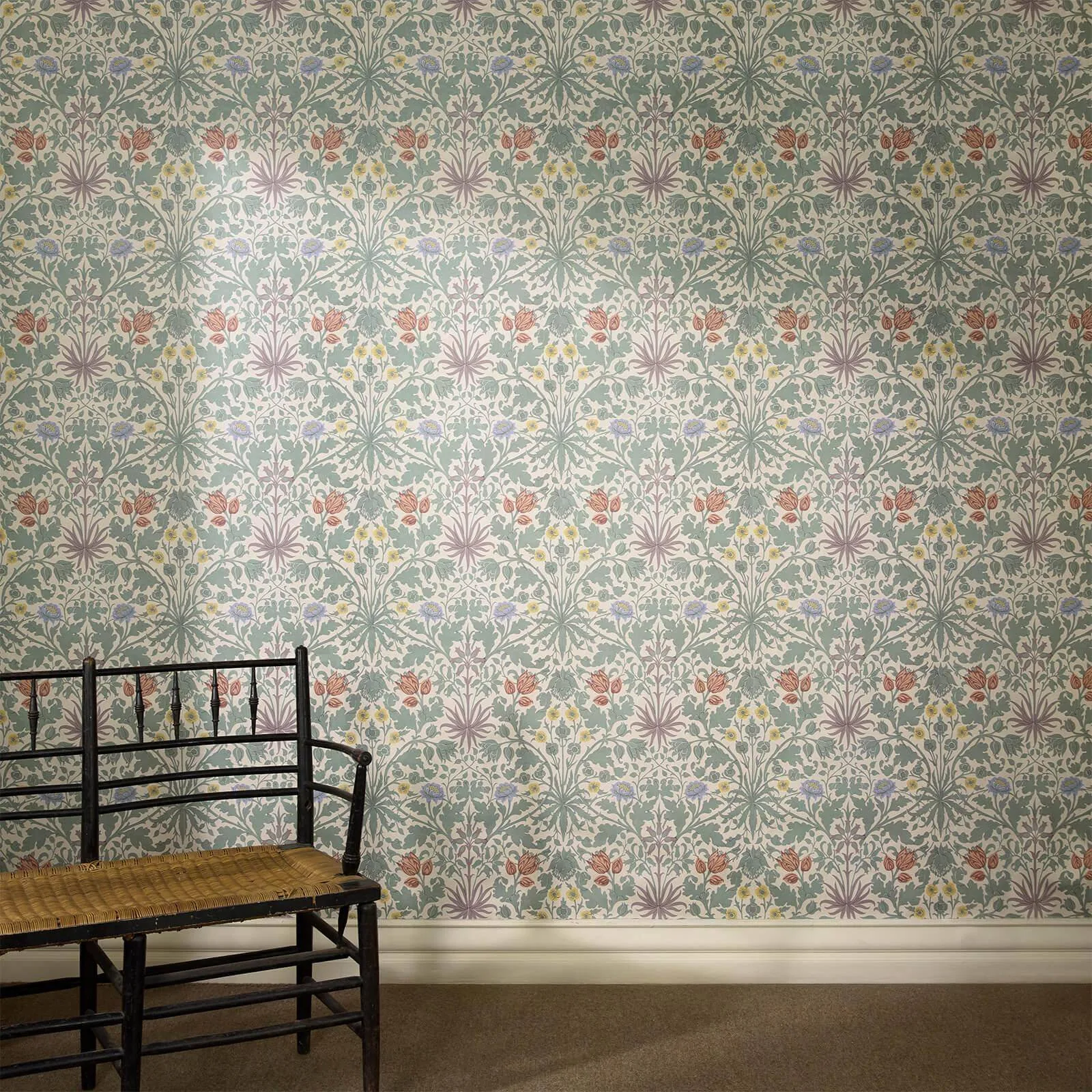 House of Hackney Hyacinth Novellus wallpaper in Phlox, blooms and foliage in phlox