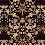 House of Hackney Hyacinth wallpaper in Black, foliage and geometric forms in black