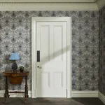 House of Hackney Hyacinth Wallpaper in Dove Grey House of Hackney Hyacinth wallpaper in Dove Grey, blooms and foliage in grey