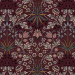 House of Hackney Hyacinth wallpaper in Mulberry, foliage and fruits in mulberry