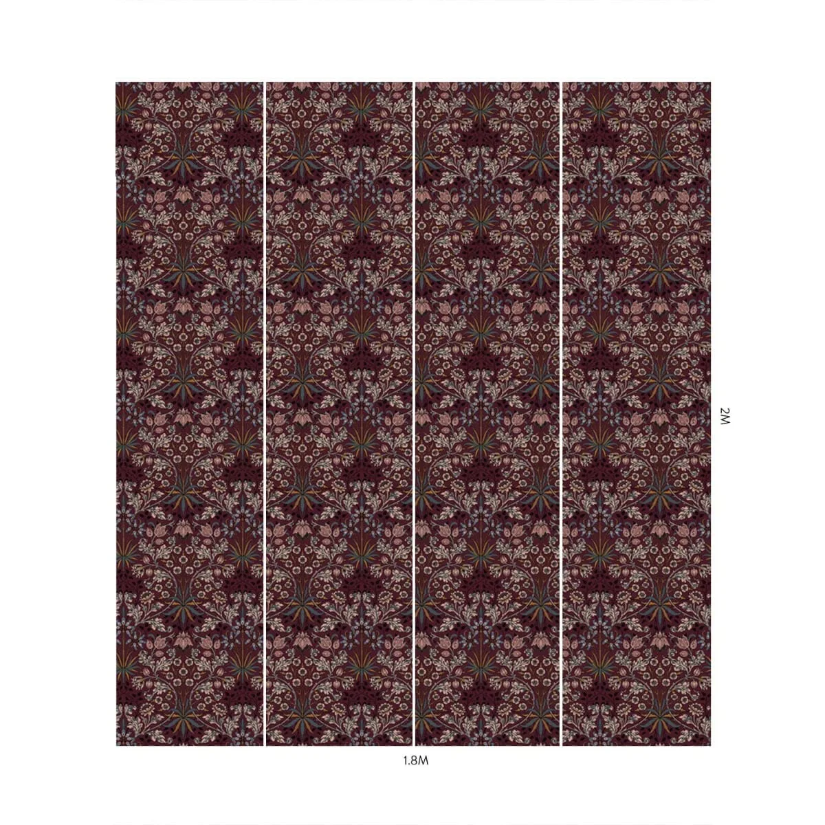 House of Hackney Hyacinth wallpaper in Mulberry, foliage and fruits in mulberry