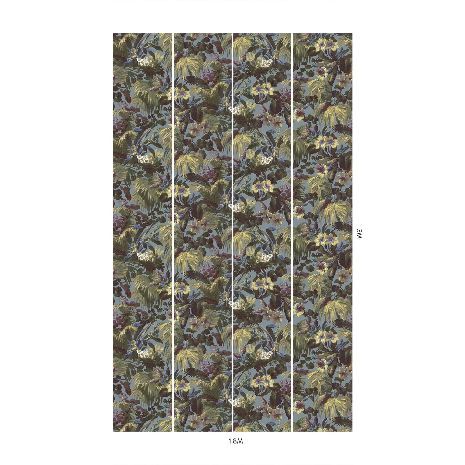 House of Hackney Limerence Wallpaper in Indigo House of Hackney Limerence wallpaper in Indigo, blooms and foliage in indigo