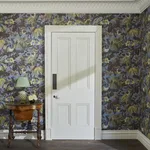House of Hackney Limerence Wallpaper in Indigo House of Hackney Limerence wallpaper in Indigo, blooms and foliage in indigo