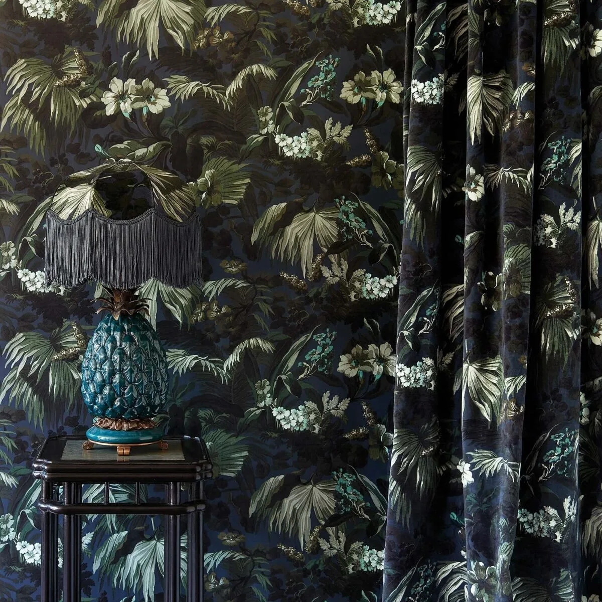 House of Hackney Limerence Wallpaper in Ink House of Hackney Limerence wallpaper in Ink, foliage and trees in ink