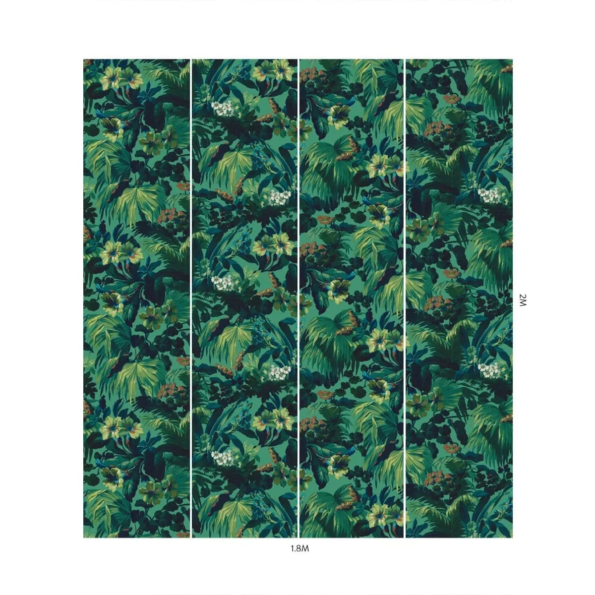 House of Hackney Limerence Wallpaper in Malachite House of Hackney Limerence wallpaper in Malachite, foliage and scenic vignettes in malachite
