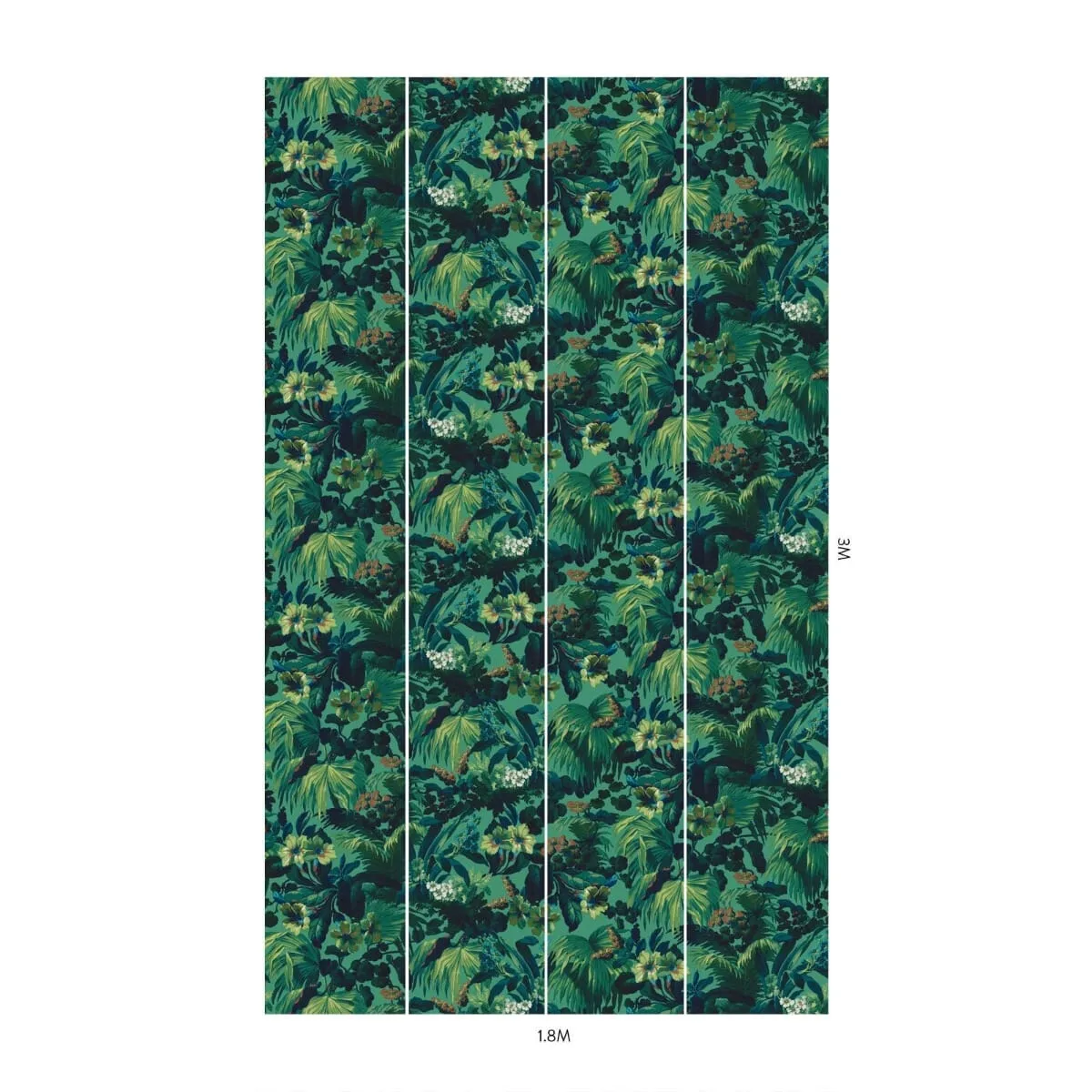 House of Hackney Limerence Wallpaper in Malachite House of Hackney Limerence wallpaper in Malachite, foliage and scenic vignettes in malachite