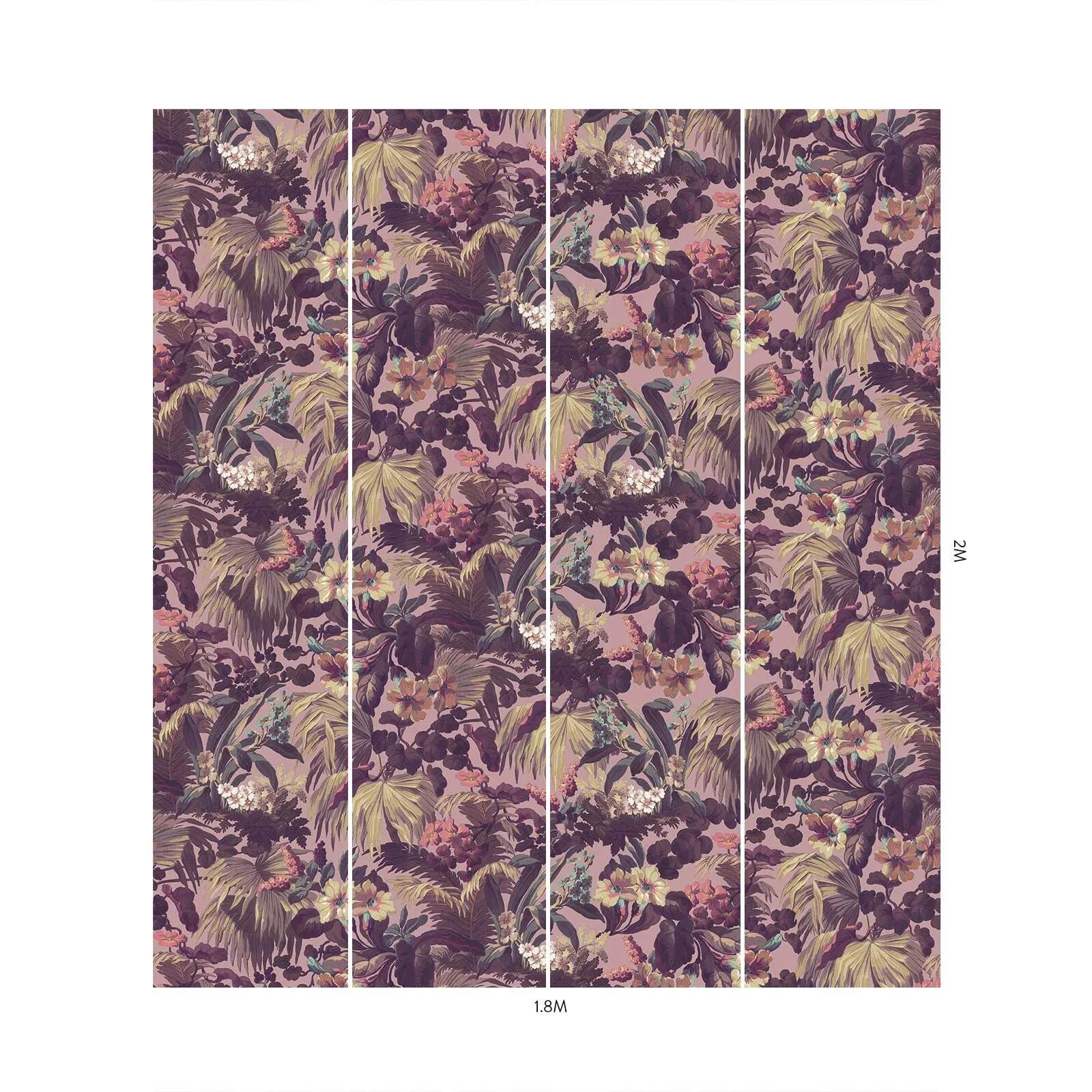 House of Hackney Limerence Wallpaper in Rose Quartz House of Hackney Limerence wallpaper in Rose Quartz, blooms and foliage in rose