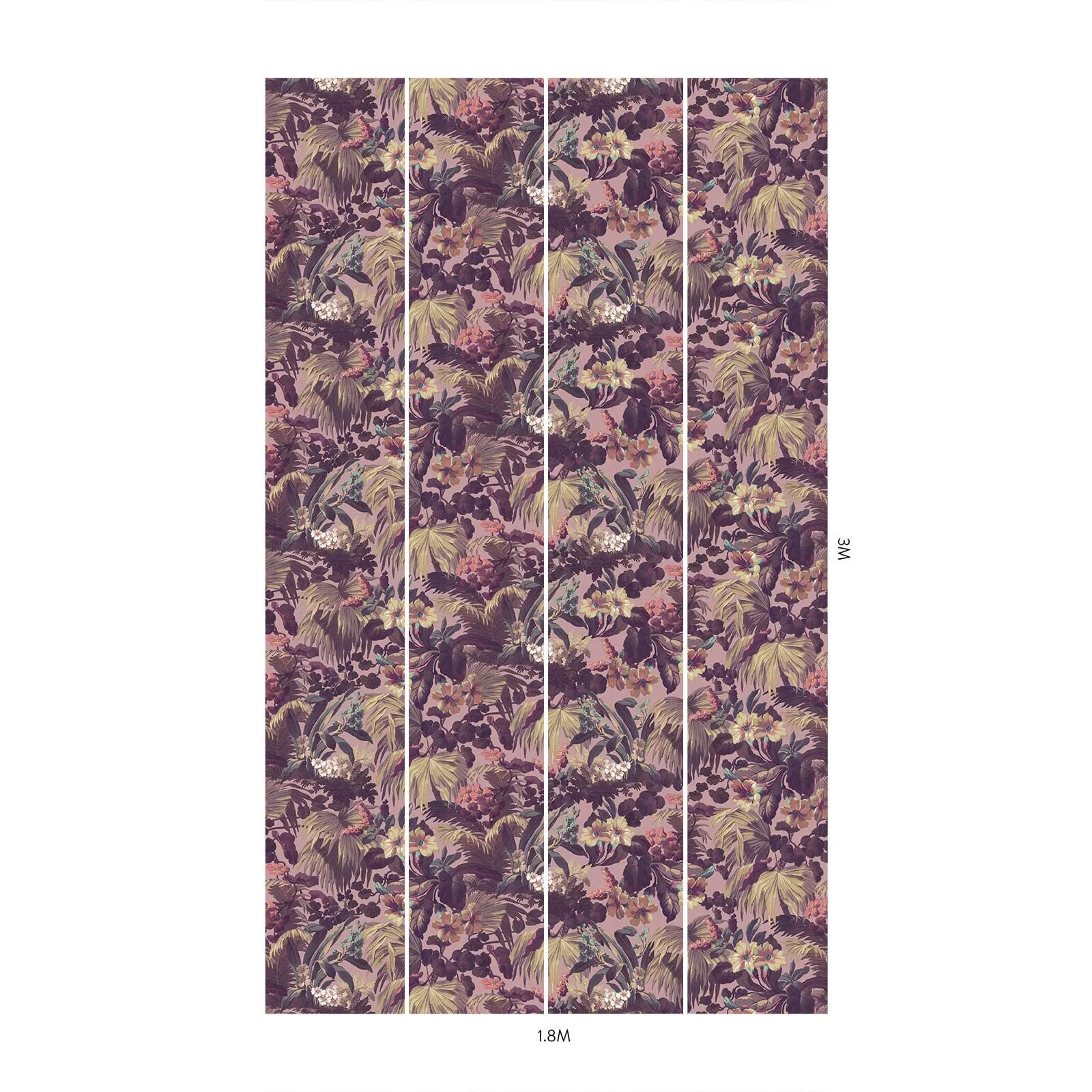 House of Hackney Limerence Wallpaper in Rose Quartz House of Hackney Limerence wallpaper in Rose Quartz, blooms and foliage in rose