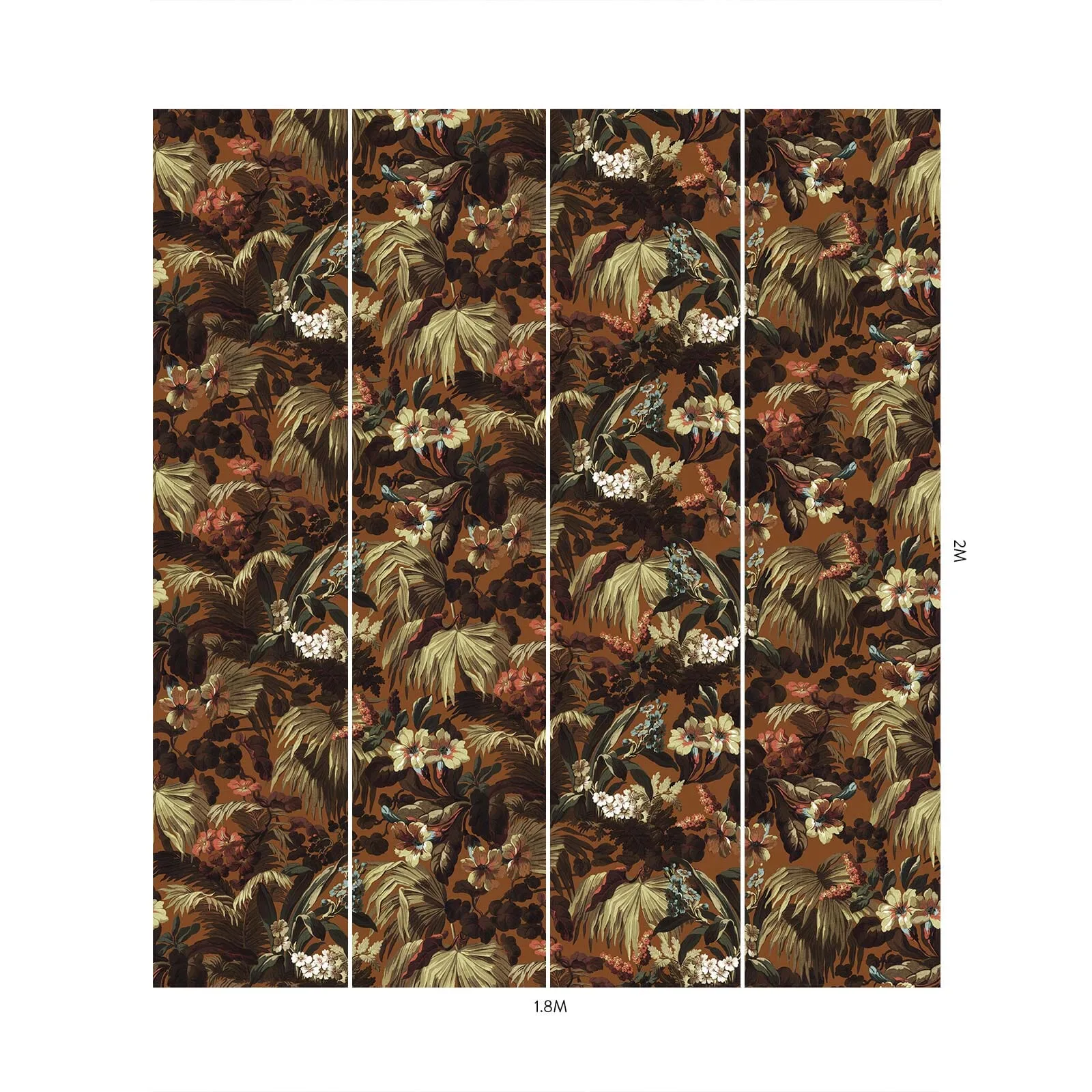 House of Hackney Limerence Wallpaper in Tobacco House of Hackney Limerence wallpaper in Tobacco, foliage and scenic vignettes in tobacco